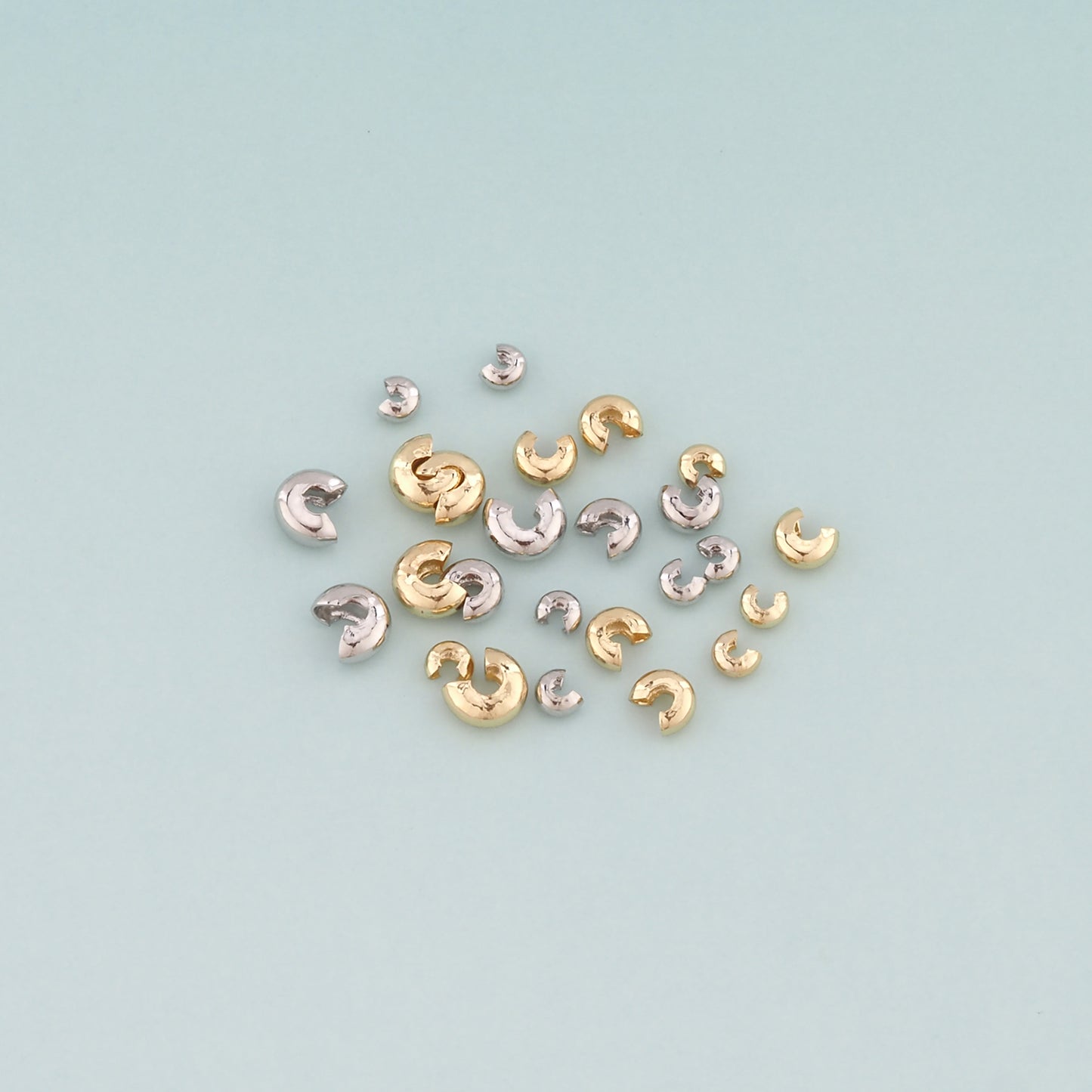 20pcs 18K Gold Filled Cover Beads ,Positioning Beads for DIY Jewelry Making Supply