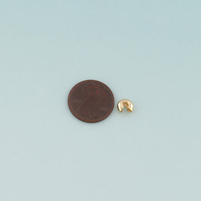20pcs 18K Gold Filled Cover Beads ,Positioning Beads for DIY Jewelry Making Supply