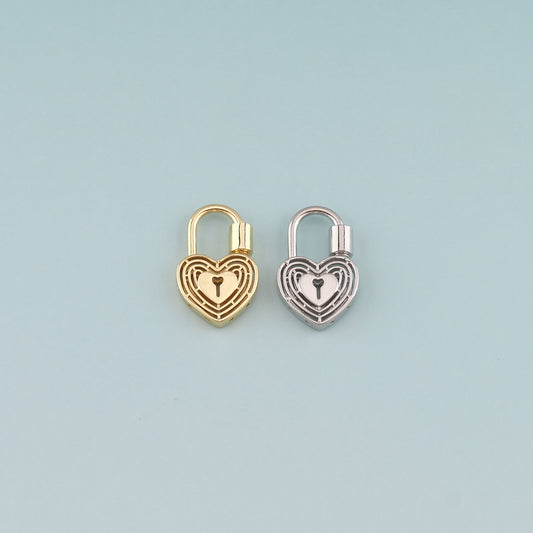 18K Gold Filled Heart Carabiner Clasp,Buckle Clasp,Carabiner Screw Clasp,Turnbuckle,for DIY Jewelry