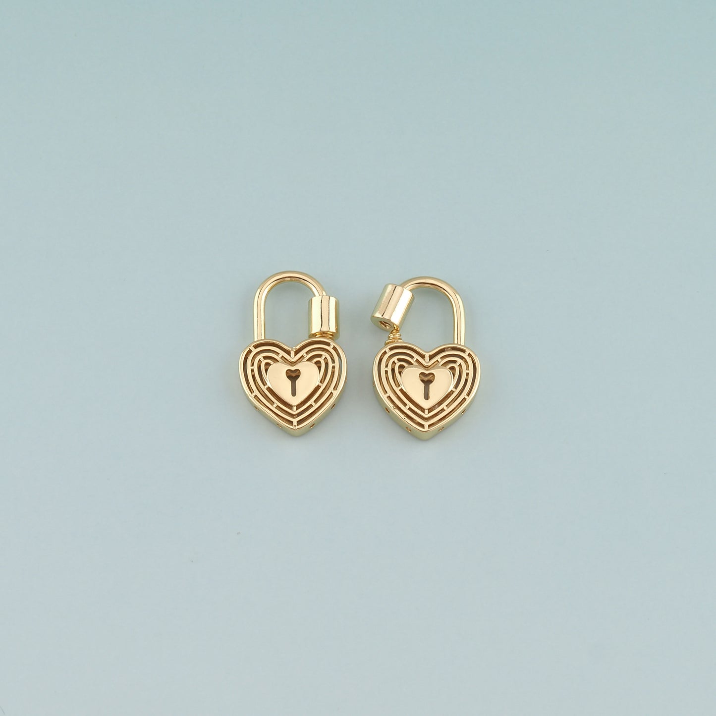 18K Gold Filled Heart Carabiner Clasp,Buckle Clasp,Carabiner Screw Clasp,Turnbuckle,for DIY Jewelry