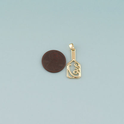 18K Gold Filled Wine Pendant,Dainty Wine Bottle Charm Bracelet Necklace for DIY Jewelry Making Supply