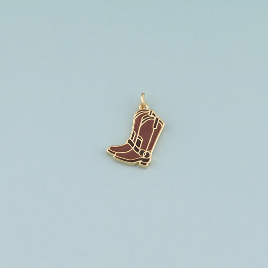 Gold Boots Charms,18K Gold Filled Boots Pendant,Enamel Cowboy Boots Charm Bracelet Necklace for DIY Jewelry Making Supply
