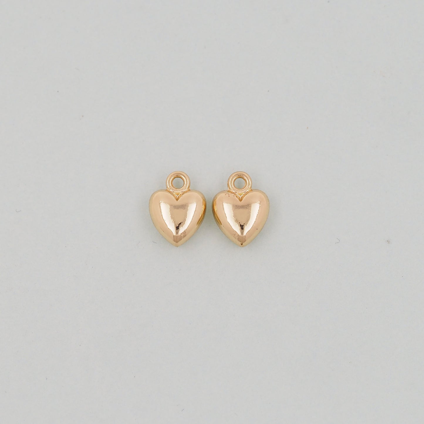 Gold Small Heart Charms,18K Gold Filled Heart Pendant,Heart Charm Bracelet Necklace for DIY Jewelry Making Supply