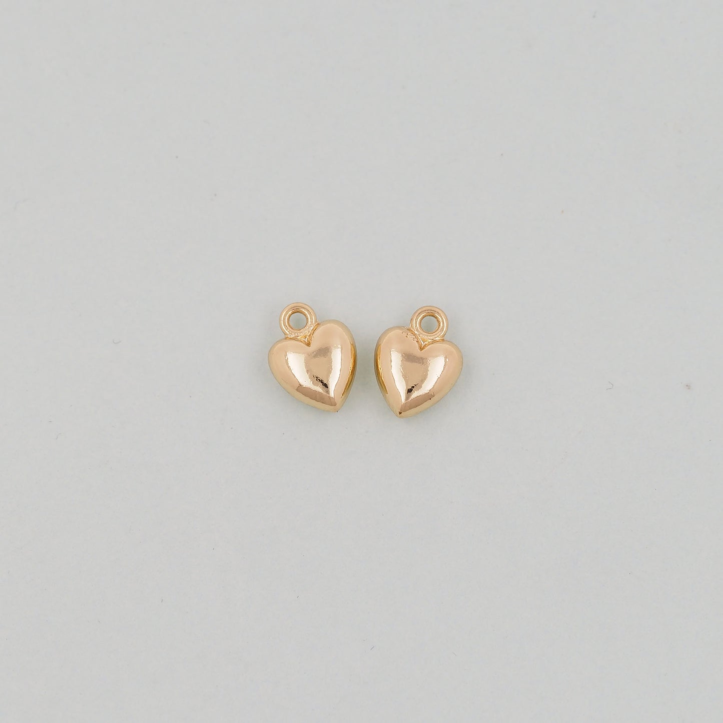 Gold Small Heart Charms,18K Gold Filled Heart Pendant,Heart Charm Bracelet Necklace for DIY Jewelry Making Supply