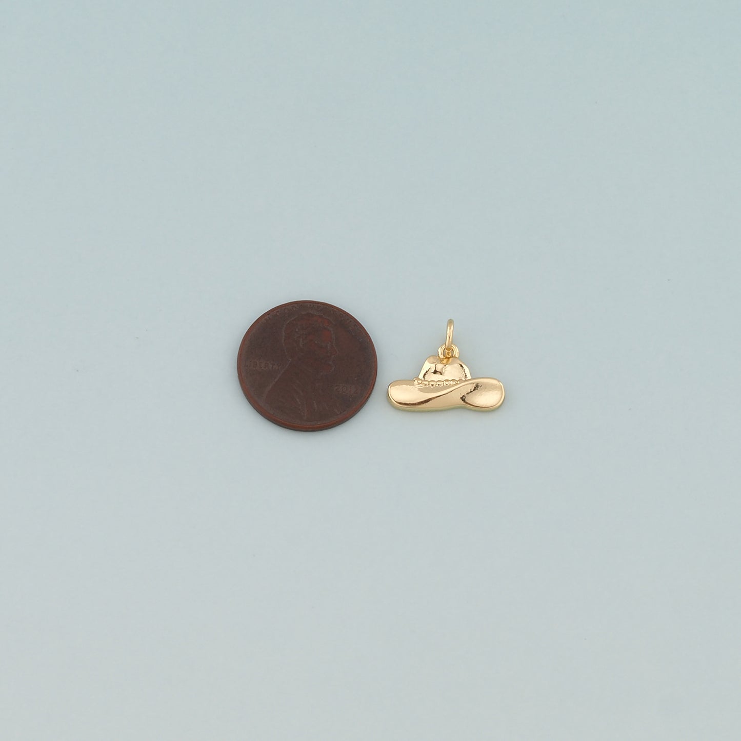 Gold Cowboy Hat Charms,18K Gold Filled Cowboy Hat Pendant,Hat Charm Bracelet Necklace for DIY Jewelry Making Supply