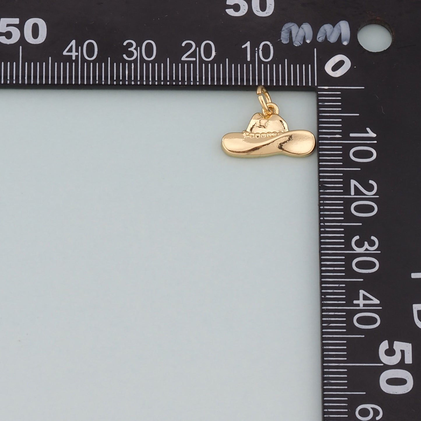 Gold Cowboy Hat Charms,18K Gold Filled Cowboy Hat Pendant,Hat Charm Bracelet Necklace for DIY Jewelry Making Supply