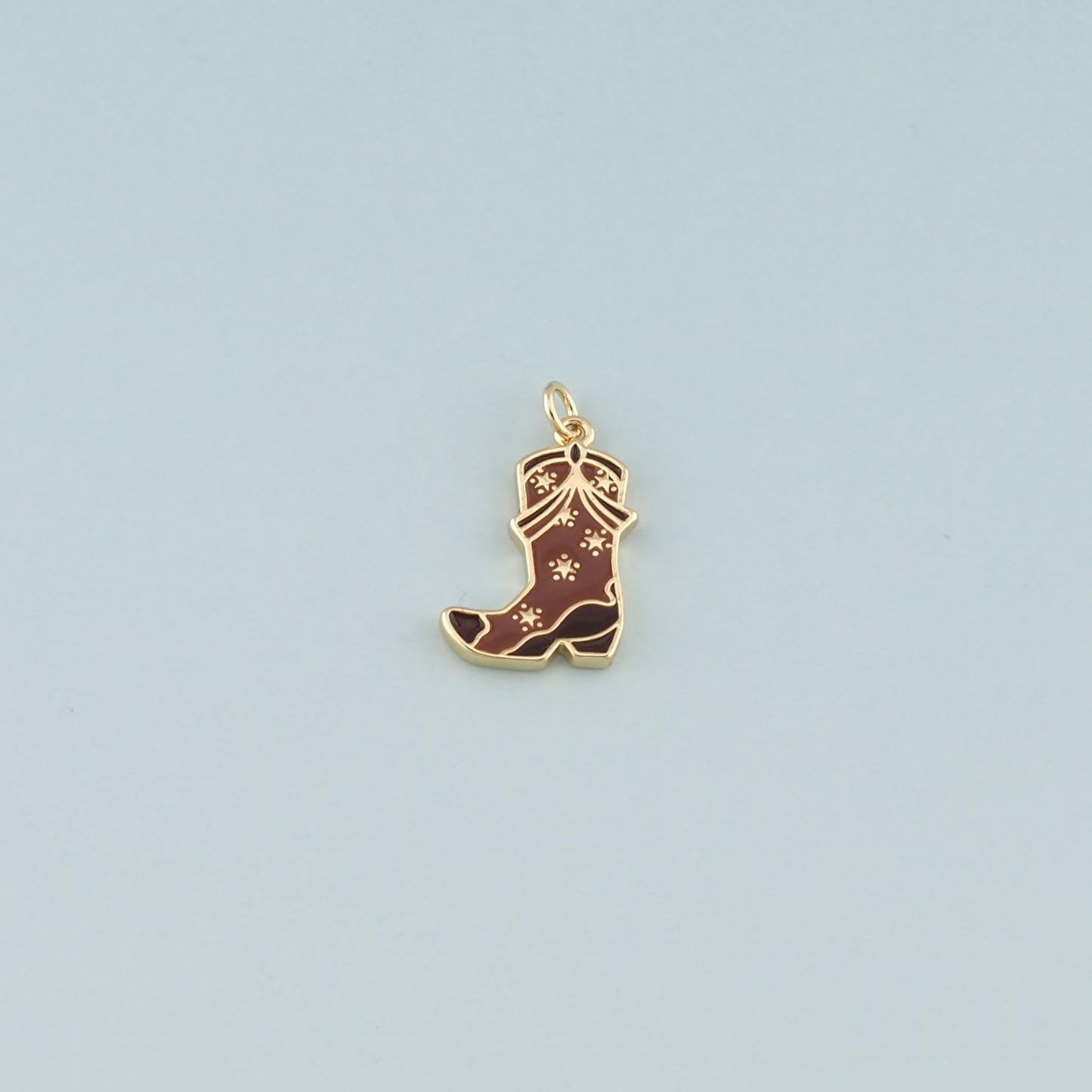 Gold Boots Charms,18K Gold Filled Boots Pendant,Enamel Cowboy Boots Charm Bracelet Necklace for DIY Jewelry Making Supply