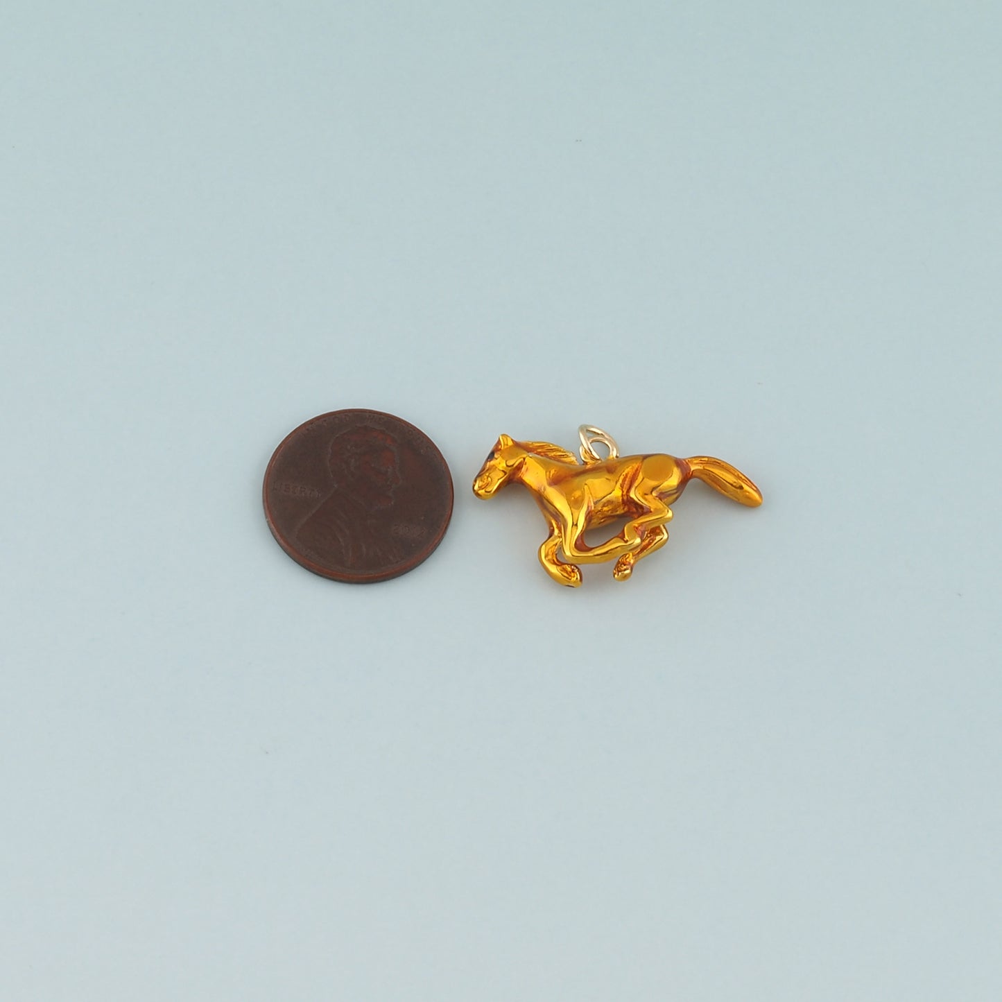 Gold Horse Charms,18K Gold Filled Horse Pendant,Enamel Animal Charm Bracelet Necklace for DIY Jewelry Making Supply