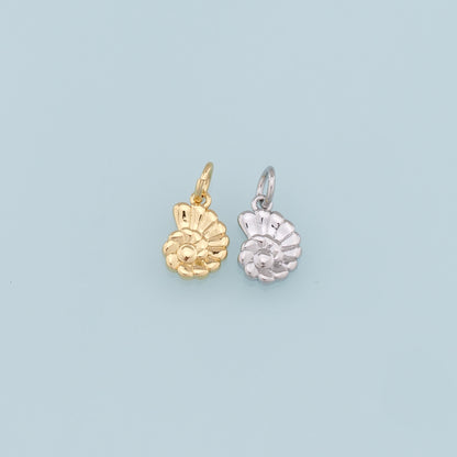 Gold Tiny Conch Charms,18K Gold Filled Shell Pendant,Dainty Shell Charm Bracelet Necklace for DIY Jewelry Making Supply