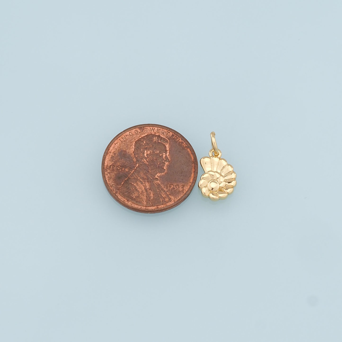 Gold Tiny Conch Charms,18K Gold Filled Shell Pendant,Dainty Shell Charm Bracelet Necklace for DIY Jewelry Making Supply