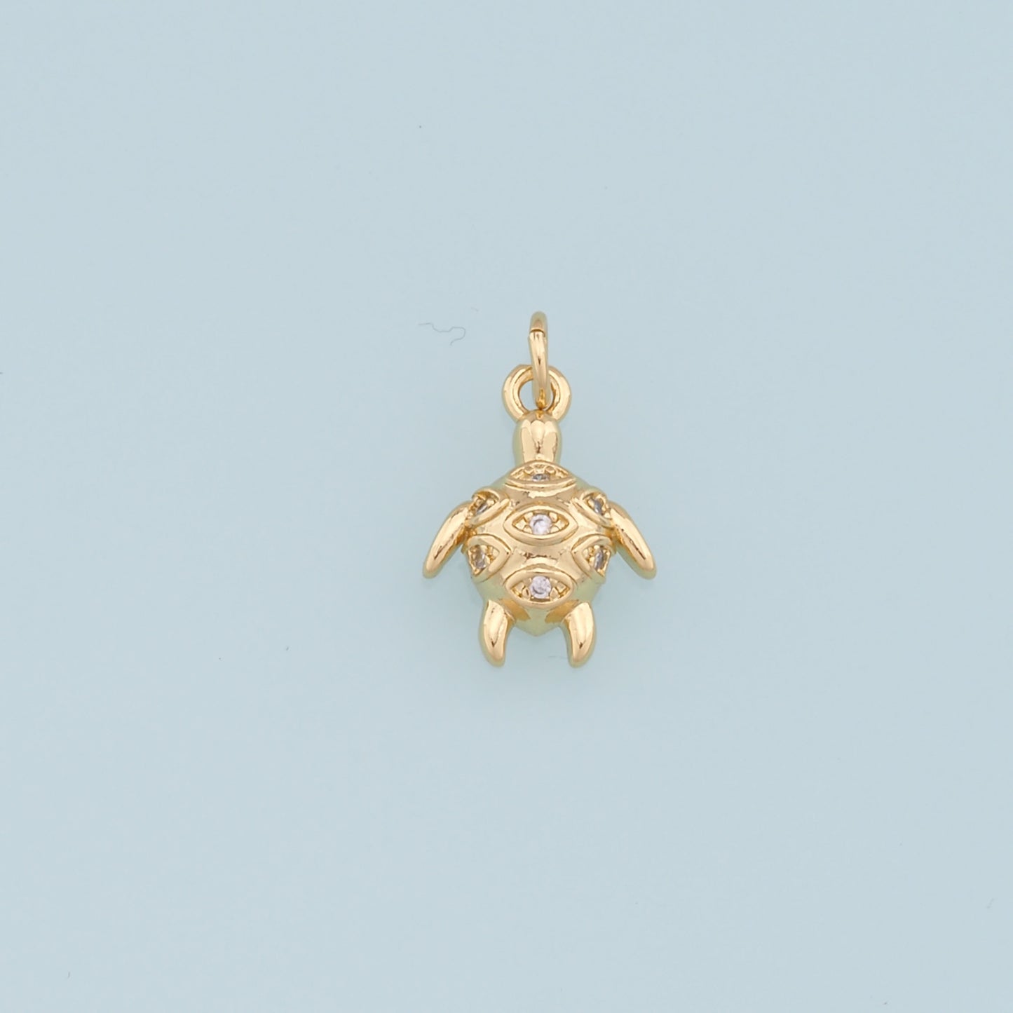 Gold Turtle Charms,18K Gold Filled Turtle Pendant,Turtle Charm Bracelet Necklace for DIY Jewelry Making Supply