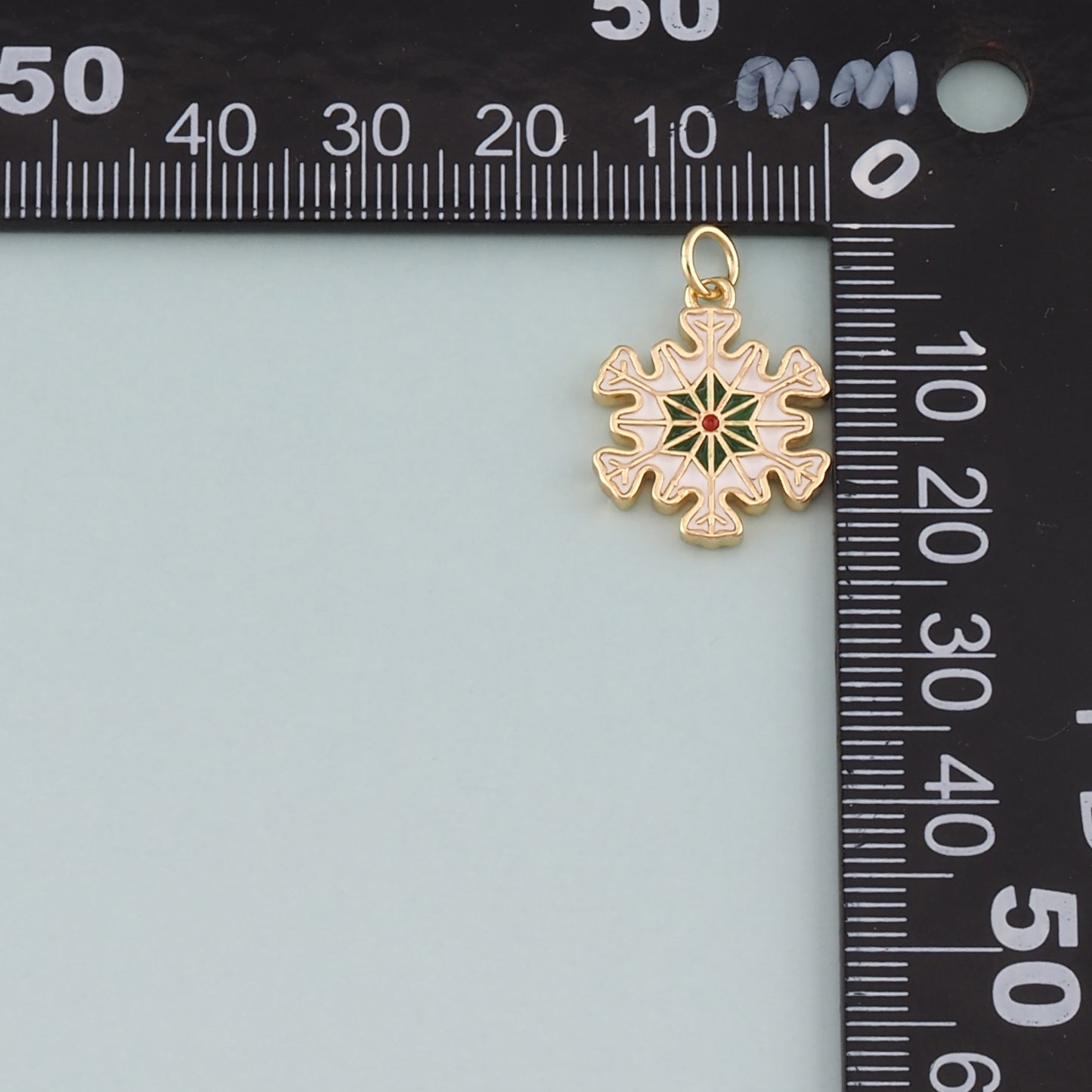 Gold Christmas Charms,18K Gold Filled Enamel Christmas Pendant Charm Bracelet Necklace for DIY Jewelry Making Supply
