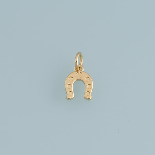 Gold horseshoe Charms,18K Gold Filled horseshoe Pendant,horseshoe Charm Bracelet Necklace for DIY Jewelry Making Supply