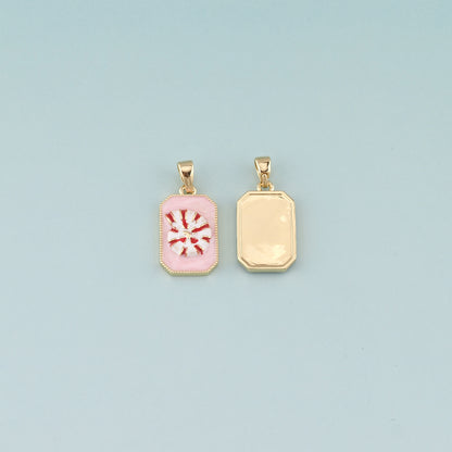 Gold Shell Charms,18K Gold Filled Conch Pendant,Enamel Conch Shell Charm Bracelet Necklace for DIY Jewelry Making Supply
