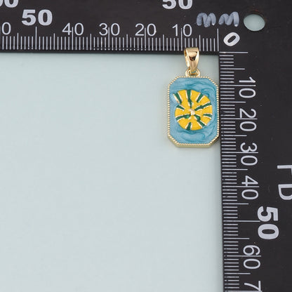 Gold Shell Charms,18K Gold Filled Conch Pendant,Enamel Conch Shell Charm Bracelet Necklace for DIY Jewelry Making Supply