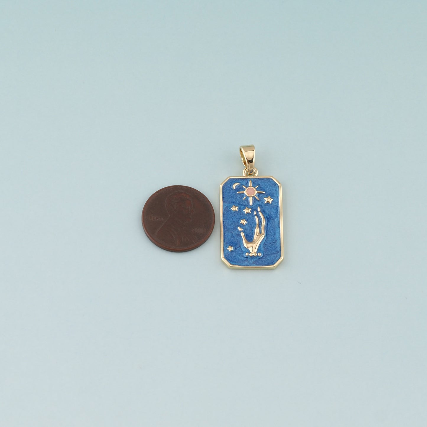 Gold Hand Charms,18K Gold Filled Gesture Pendant,Enamel Hand Charm Bracelet Necklace for DIY Jewelry Making Supply