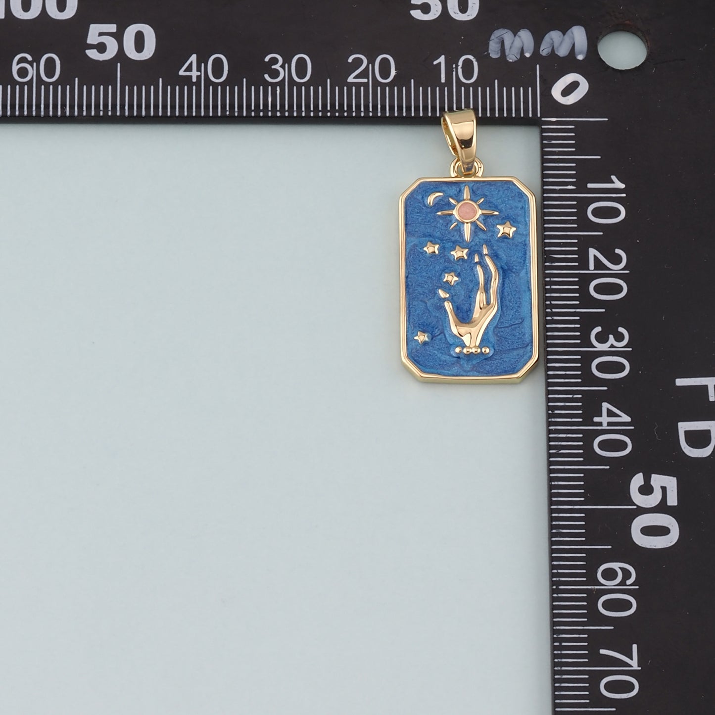 Gold Hand Charms,18K Gold Filled Gesture Pendant,Enamel Hand Charm Bracelet Necklace for DIY Jewelry Making Supply