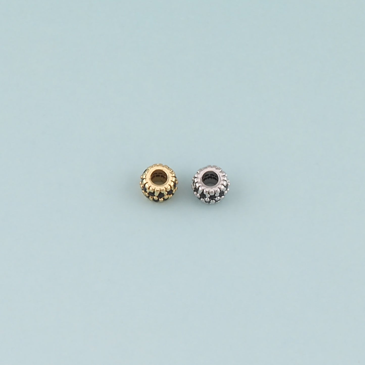 Gold Barrel Beads Charms,18K Gold Filled Cylindrical Spacer beads Bracelet Necklace for DIY Jewelry Making Supply