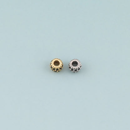 Gold Barrel Beads Charms,18K Gold Filled Cylindrical Spacer beads Bracelet Necklace for DIY Jewelry Making Supply
