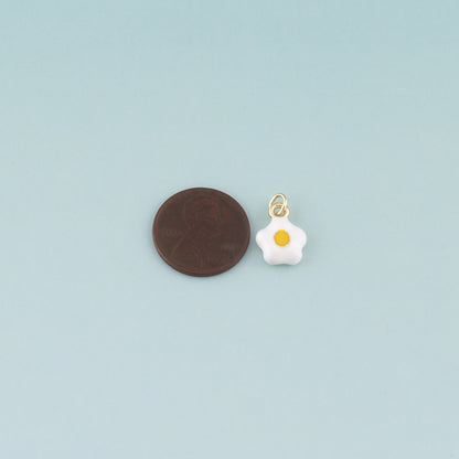 Gold Flower Charms,18K Gold Filled Flower Pendant,Enamel Flower Charm Bracelet Necklace for DIY Jewelry Making Supply