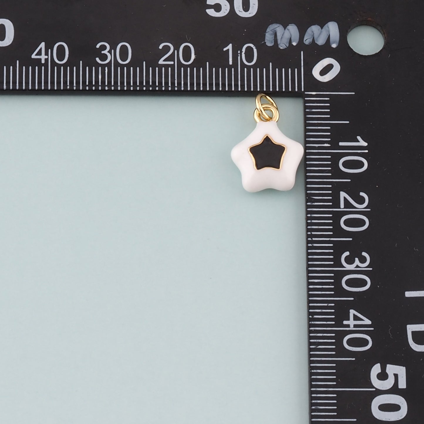 18K Gold Filled Star Pendant,Enamel Celestial Charm Bracelet Necklace for DIY Jewelry Making Supply