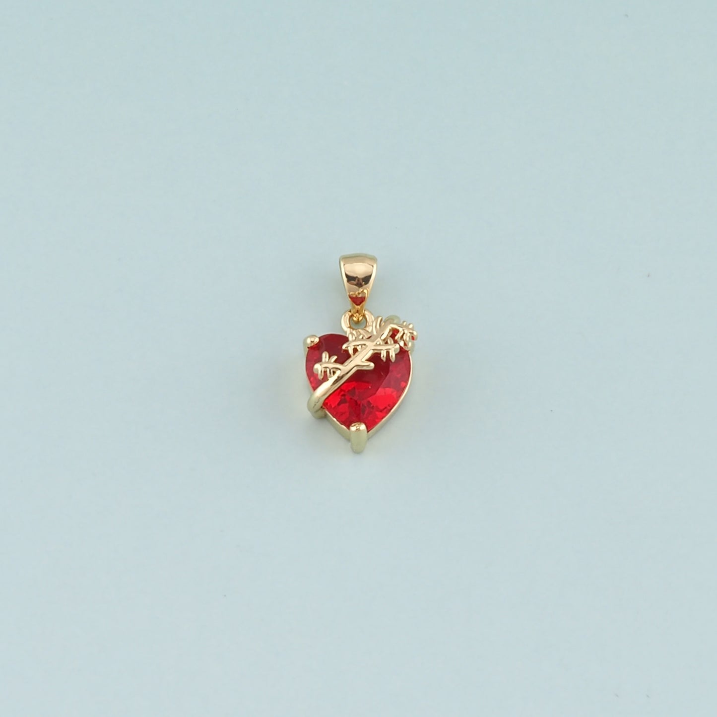 Gold Heart Charms,18K Gold Filled Sacred Heart Pendant,Dainty Religion Charm Bracelet Necklace for DIY Jewelry Making Supply
