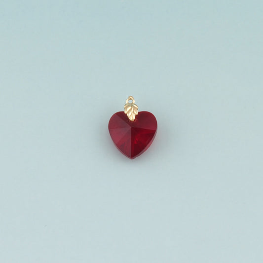 Gold Heart Charms,18K Gold Filled Heart Pendant,Dainty Heart Charm Bracelet Necklace for DIY Jewelry Making Supply