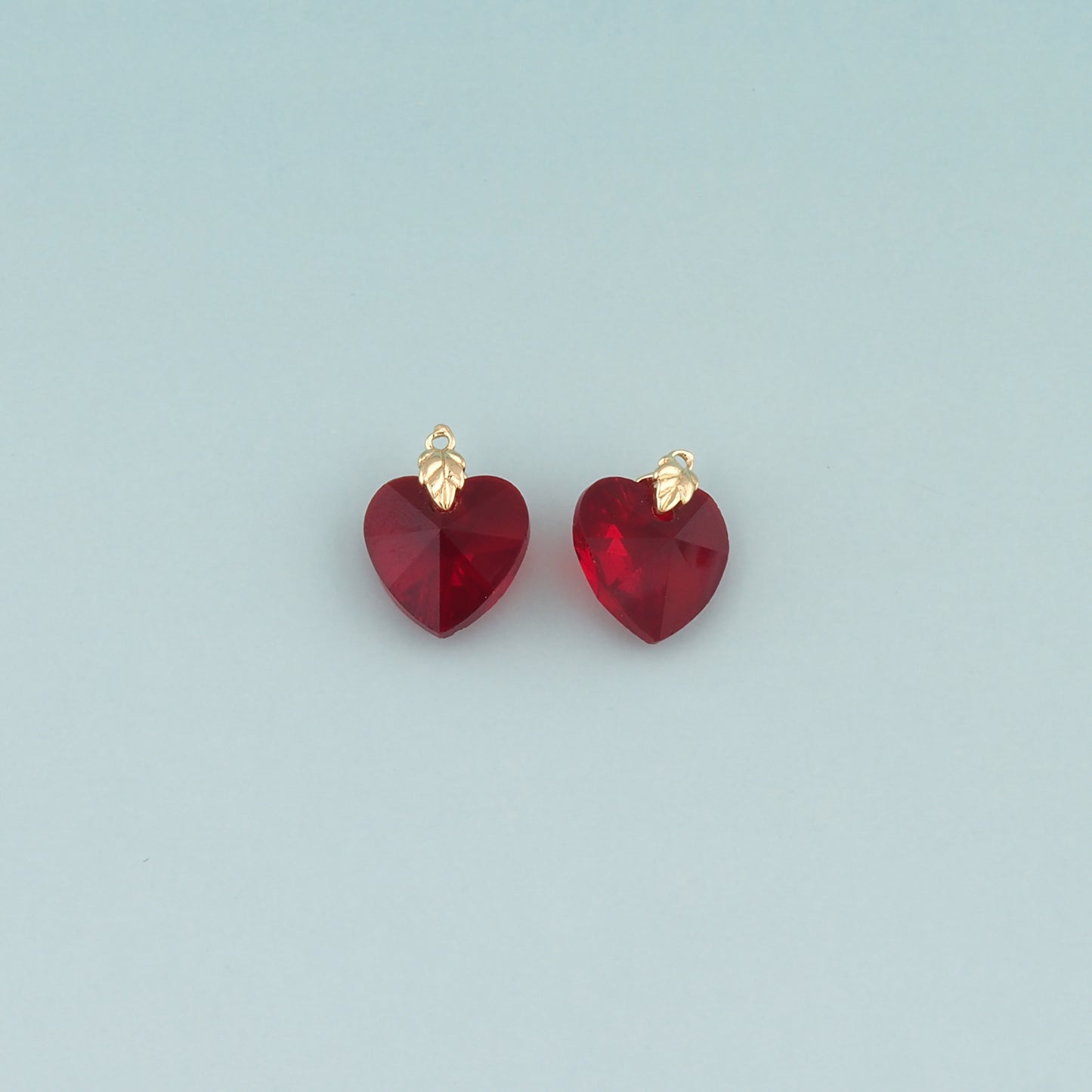 Gold Heart Charms,18K Gold Filled Heart Pendant,Dainty Heart Charm Bracelet Necklace for DIY Jewelry Making Supply