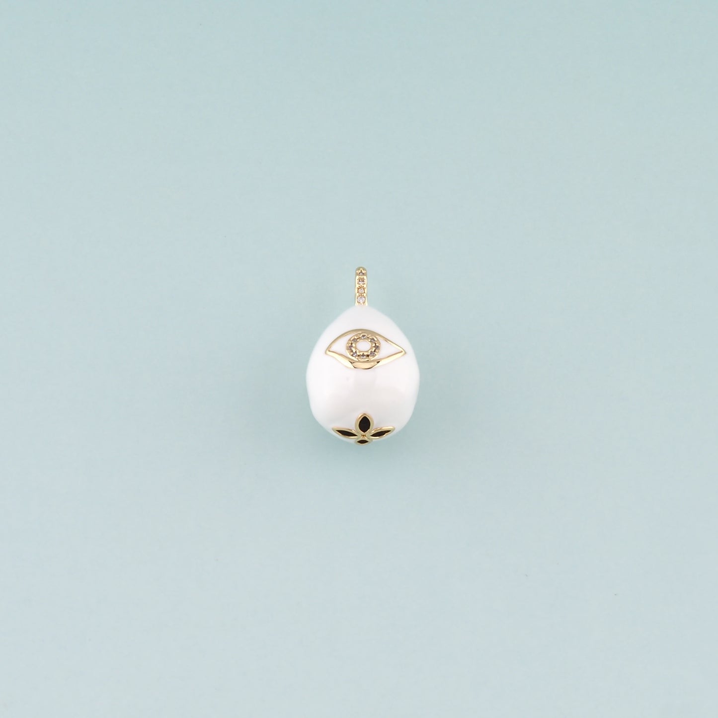 Gold Evil Eye Charms,18K Gold Filled Evil Eye Pendant,Enamel Eye Charm Bracelet Necklace for DIY Jewelry Making Supply
