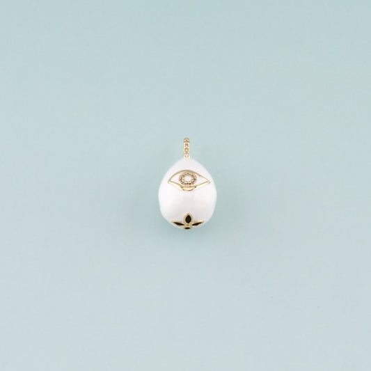 Gold Evil Eye Charms,18K Gold Filled Evil Eye Pendant,Enamel Eye Charm Bracelet Necklace for DIY Jewelry Making Supply
