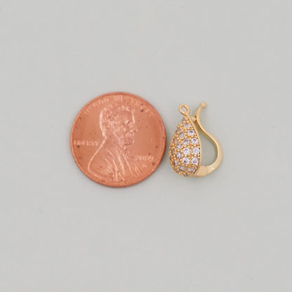 Gold teardrop Charms,18K Gold Filled teardrop Pendant Charm Bracelet Necklace for DIY Jewelry Making Supply