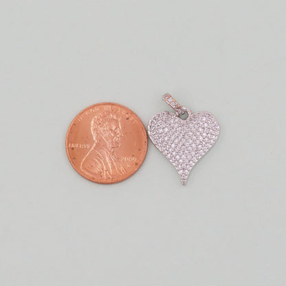 Gold Heart Charms,18K Gold Filled Heart Pendant,Heart Charm Bracelet Necklace for DIY Jewelry Making Supply