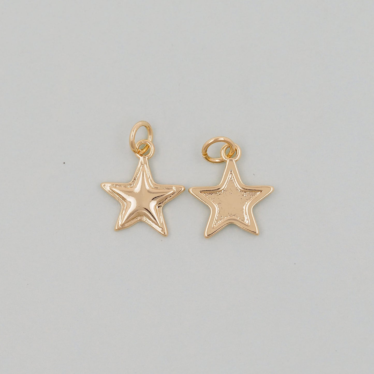 Gold Star Charms,18K Gold Filled Star Pendant,Silver Star Charm Bracelet Necklace for DIY Jewelry Making Supply