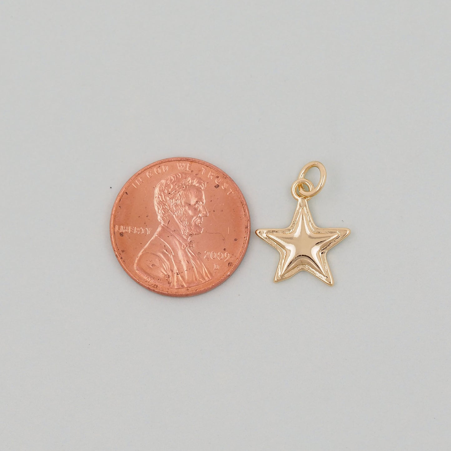Gold Star Charms,18K Gold Filled Star Pendant,Silver Star Charm Bracelet Necklace for DIY Jewelry Making Supply