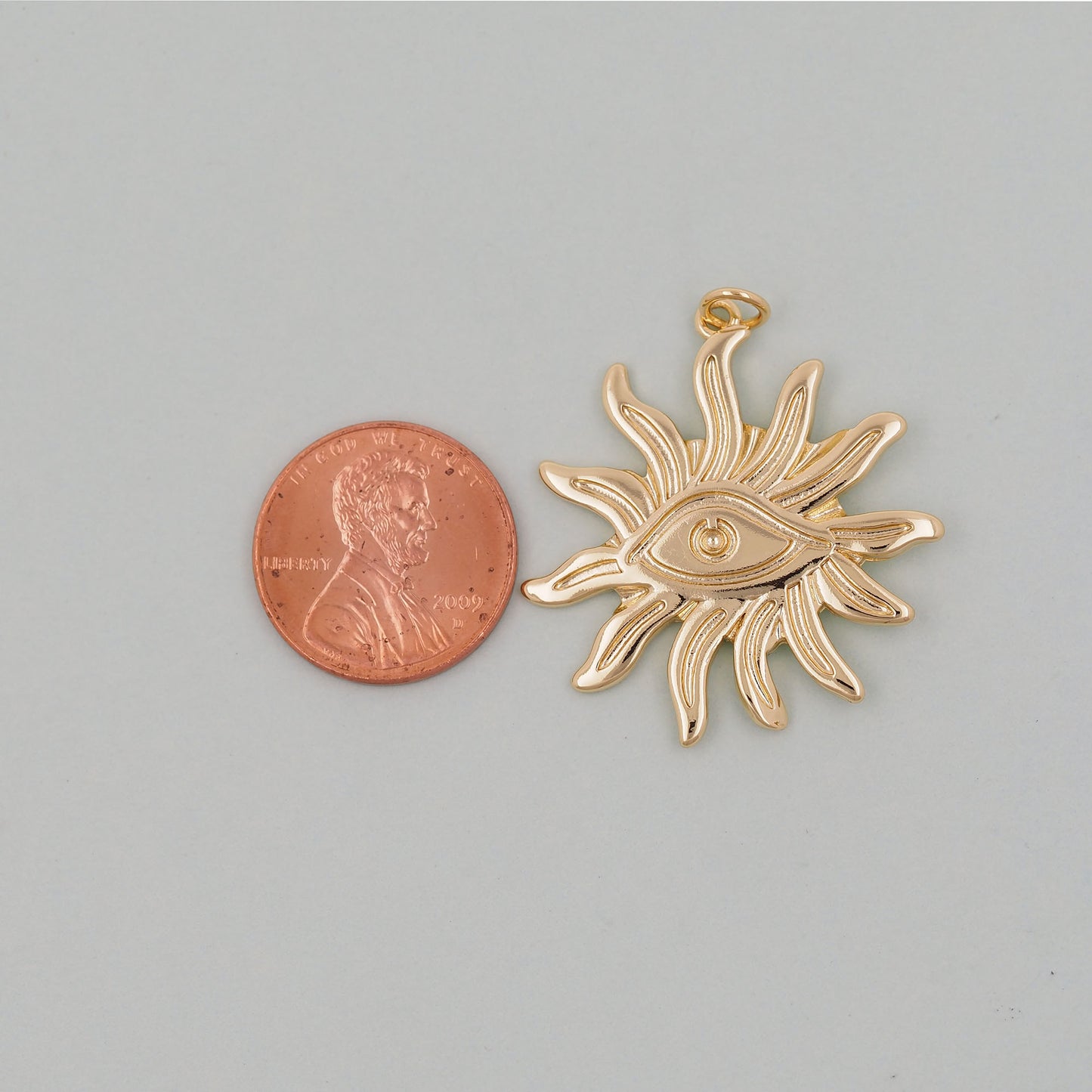 Gold Sun Charms,18K Gold Filled Sun Pendant,Celestial Charm Bracelet Necklace for DIY Jewelry Making Supply