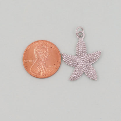 Gold Starfish Charms,18K Gold Filled Sea star Pendant,Starfish Charm Bracelet Necklace for DIY Jewelry Making Supply