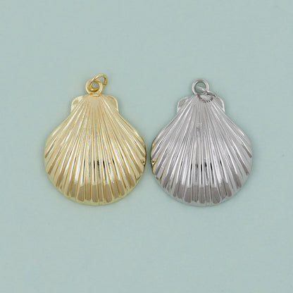 Gold Shell Charms,18K Gold Filled Conch Shell Pendant,Conch Shell Charm Bracelet Necklace for DIY Jewelry Making Supply