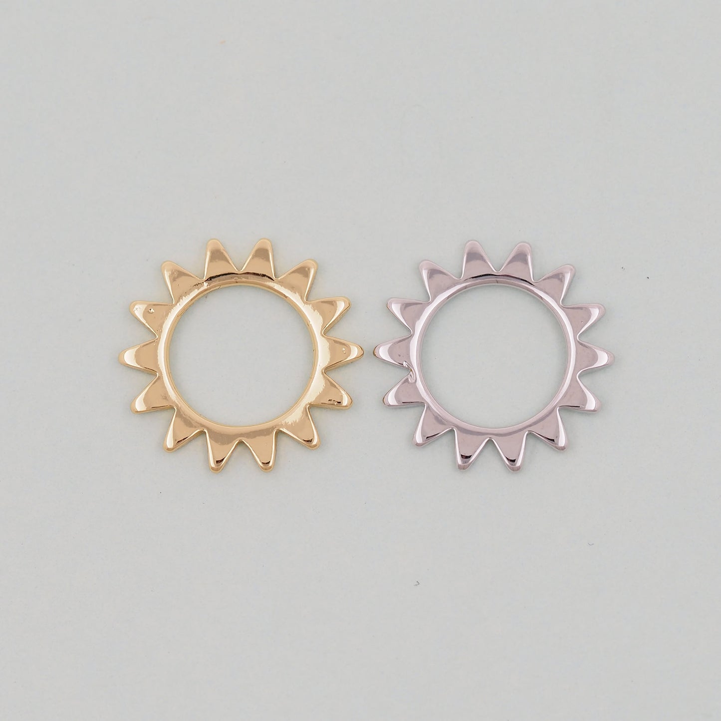 Gold Sun Charms,18K Gold Filled Sun Pendant,Celestial Charm Bracelet Necklace for DIY Jewelry Making Supply
