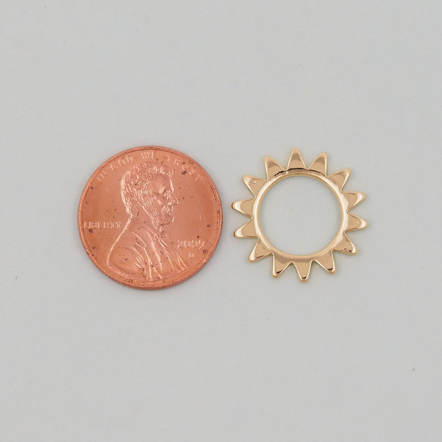 Gold Sun Charms,18K Gold Filled Sun Pendant,Celestial Charm Bracelet Necklace for DIY Jewelry Making Supply