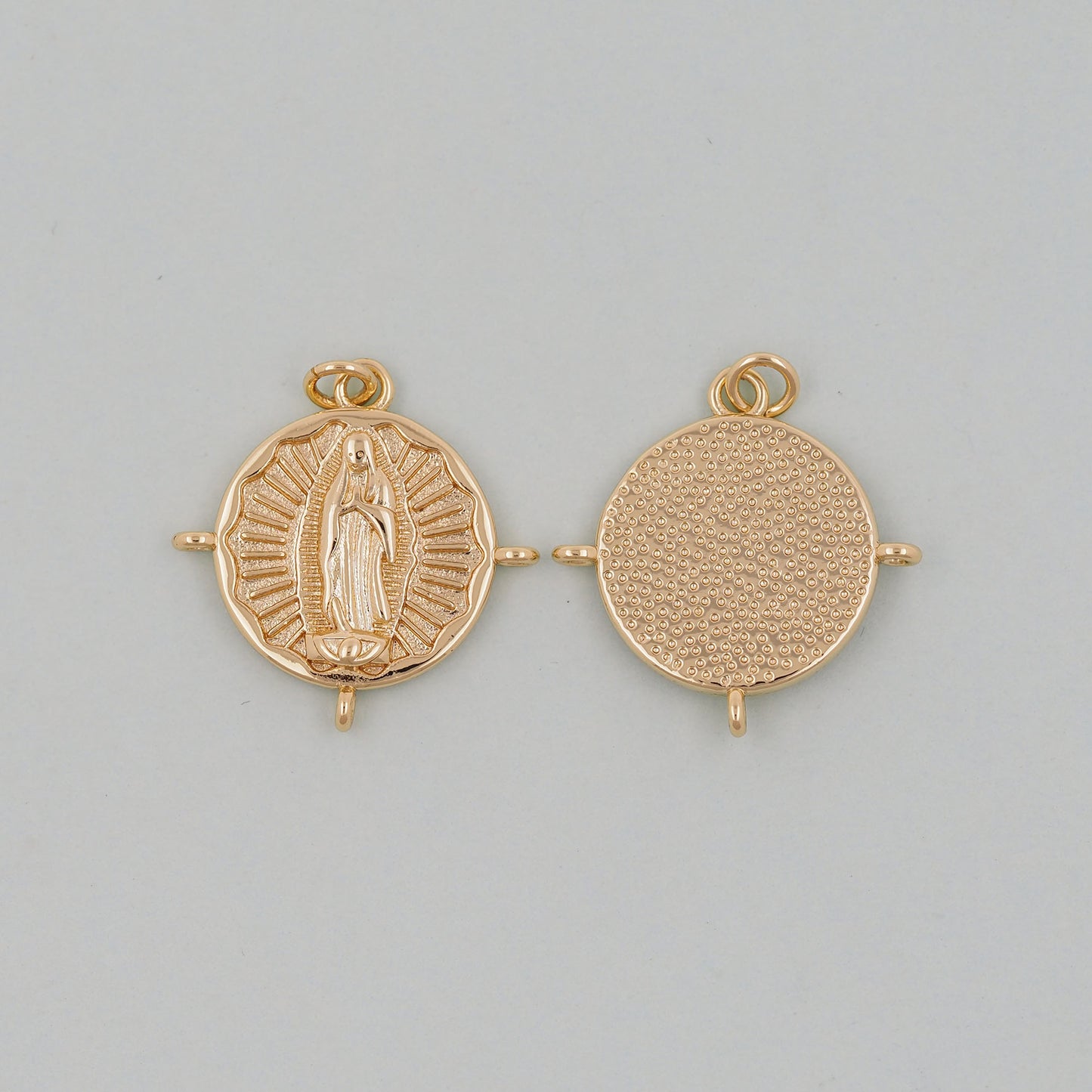 Gold Our Lady of Guadalupe Charms,18K Gold Filled virgin mary Pendant Charm Bracelet Necklace for DIY Jewelry Making Supply