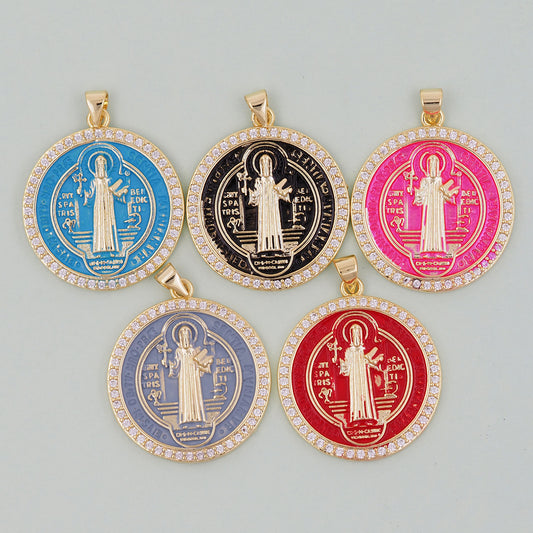 Gold Jesus Charms,18K Gold Filled Pendant,Jesus Charm Bracelet Necklace for DIY Jewelry Making Supply