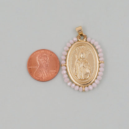 Gold  Jesus Carms,18K Gold Filled crystal Jesus Pendant,Jesus Charm Bracelet Necklace for DIY Jewelry Making Supply