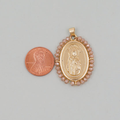 Gold  Jesus Carms,18K Gold Filled crystal Jesus Pendant,Jesus Charm Bracelet Necklace for DIY Jewelry Making Supply