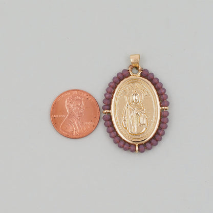 Gold  Jesus Carms,18K Gold Filled crystal Jesus Pendant,Jesus Charm Bracelet Necklace for DIY Jewelry Making Supply