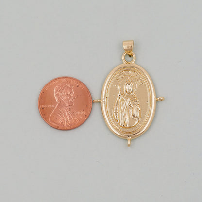Gold  Jesus Carms,18K Gold Filled crystal Jesus Pendant,religious Charm Bracelet Necklace for DIY Jewelry Making Supply