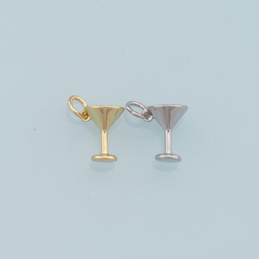 Gold Tiny Wine Glass Charms,18K Gold Filled Wine Glass Pendant,Wine Glass Charm Bracelet Necklace for DIY Jewelry Making Supply