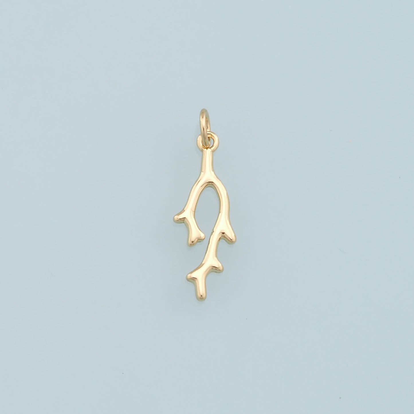 Gold Branches Charms,18K Gold Filled Branches Pendant,Branches Charm Bracelet Necklace for DIY Jewelry Making Supply