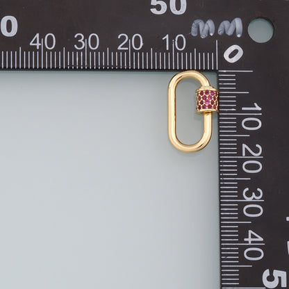 18K Gold Filled Oval Carabiner Clasp,Buckle Clasp,Carabiner Screw Clasp,Turnbuckle,for DIY Jewelry