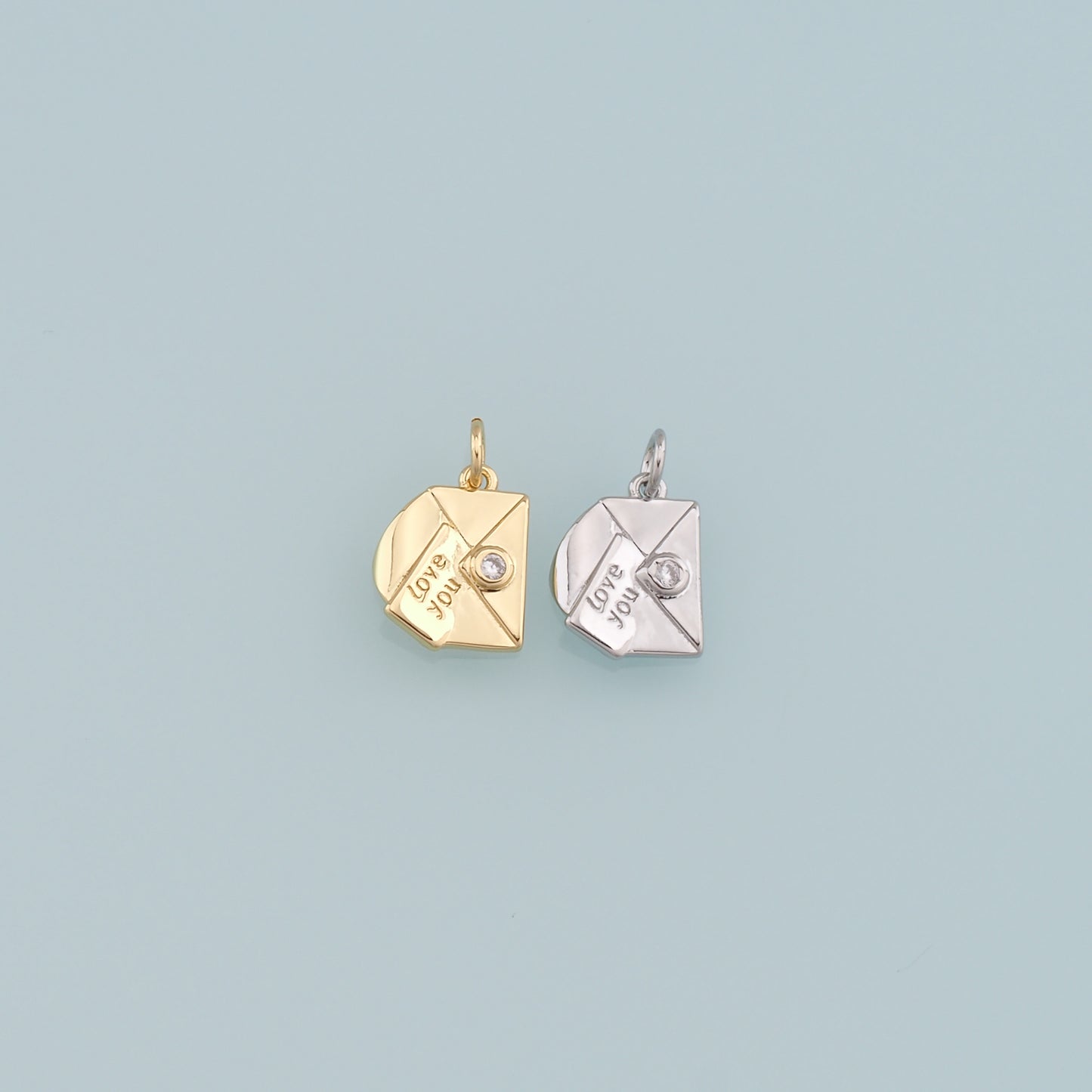 Gold Letter Charms,18K Gold Filled Love Pendant,Cute Letter Charm Bracelet Necklace for DIY Jewelry Making Supply