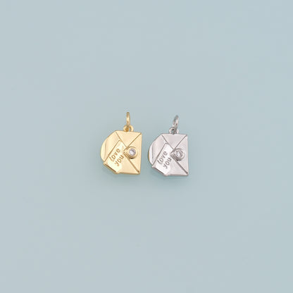 Gold Letter Charms,18K Gold Filled Love Pendant,Cute Letter Charm Bracelet Necklace for DIY Jewelry Making Supply